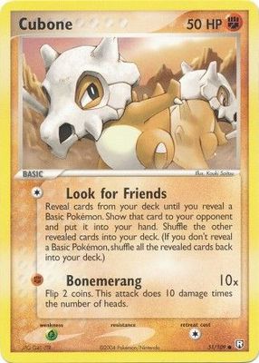 Cubone - 51/109 - Common Ex Team Rocket Returns Singles