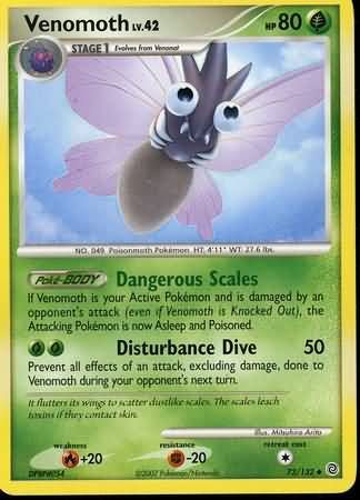 Venomoth - 73/132 - Uncommon
Diamond &amp; Pearl: Secret Wonders Singles