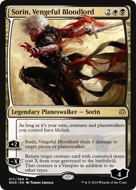 Sorin, Vengeful Bloodlord 217/264
War of the Spark Singles