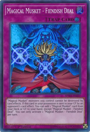 Magical Musket - Fiendish Deal - SPWA-EN027 - Super Rare 1st Edition Spirit Warriors Singles