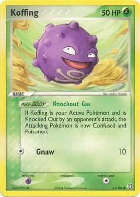 Koffing - 61/109 - Common
Ex Team Rocket Returns Singles