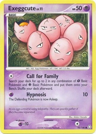 Exeggcute - 93/146 - Common
Diamond &amp; Pearl: Legends Awakened Singles