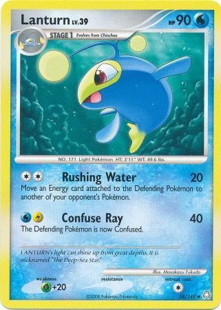 Lanturn - 58/146 - Uncommon
Diamond &amp; Pearl: Legends Awakened Singles