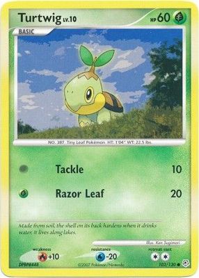 Turtwig - 103/130 - Common Diamond &amp; Pearl (Base Set) Singles