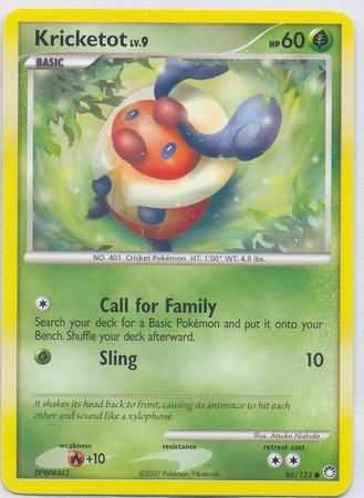 Kricketot - 86/123 - Common
Diamond &amp; Pearl: Mysterious Treasures Singles