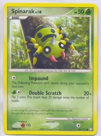 Spinarak - 103/123 - Common Diamond &amp; Pearl: Mysterious Treasures Singles