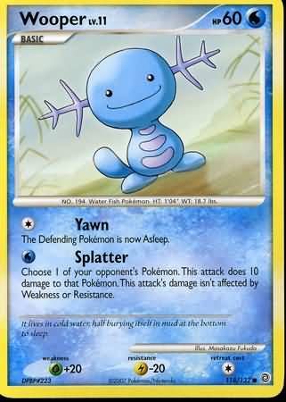 Wooper - 118/132 - Common Diamond &amp; Pearl: Secret Wonders Singles