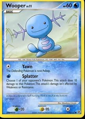 Wooper - 118/132 - Common Diamond &amp; Pearl: Secret Wonders Singles