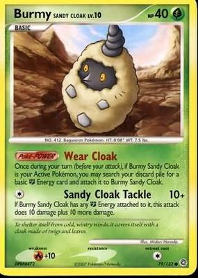 Burmy Sandy Cloak - 79/132 - Common
Diamond &amp; Pearl: Secret Wonders Singles
