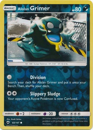 Alolan Grimer - 83/147 - Common Reverse Holo Sun &amp; Moon: Burning Shadows Reverse Holo Singles (Espanol)