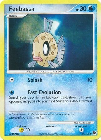 Feebas - 67/106 - Common
Diamond &amp; Pearl: Great Encounters Singles