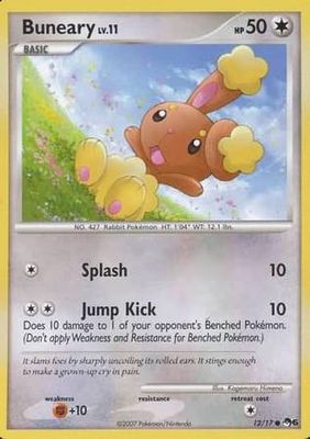 Buneary - 12/17 - Common
Pokemon POP Series 6 Promos