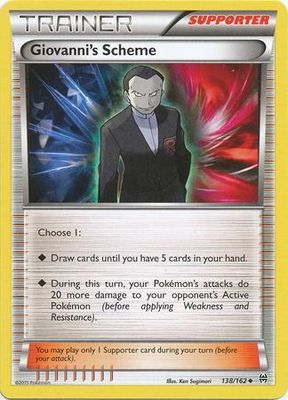 Giovanni&#39;s Scheme - 138/162 - Uncommon
XY: Breakthrough Singles