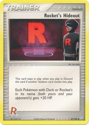 Rocket&#39;s Hideout - 87/109 - Uncommon
Ex Team Rocket Returns Singles