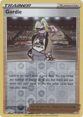 Gordie - 149/203 - Uncommon Reverse Holo
Sword &amp; Shield: Evolving Skies Reverse Holo Singles