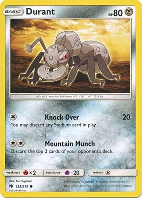 Durant - 128/214 - Common
Sun &amp; Moon: Lost Thunder Singles(Español)