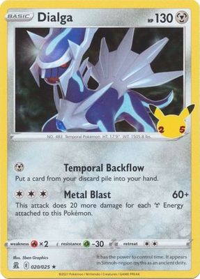 Dialga - 20/25 - Holo Rare
Celebrations Singles