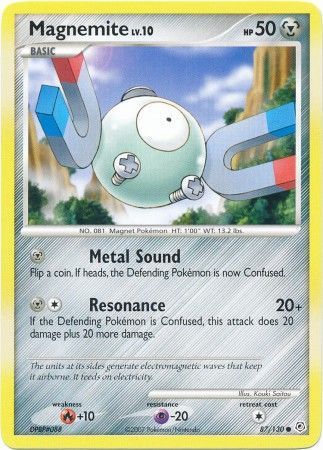 Magnemite - 87/130 - Common
Diamond &amp; Pearl (Base Set) Singles