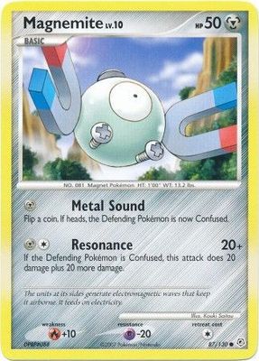 Magnemite - 87/130 - Common
Diamond &amp; Pearl (Base Set) Singles