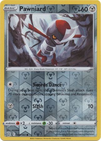 Pawniard - 103/163 - Common Reverse Holo
Sword &amp; Shield: Battle Styles Reverse Holo Singles
