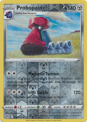 Probopass - 099/172 - Uncommon Reverse Holo
Sword &amp; Shield: Brilliant Stars Reverse Holo Singles
