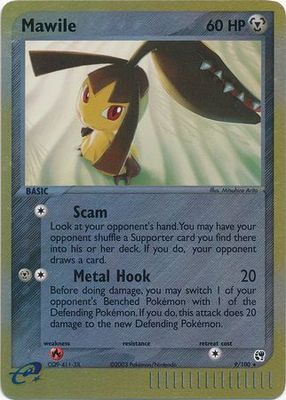 Mawile - 9/100 - Holo Rare Reverse Holo
Ex Sandstorm Reverse Holo Singles