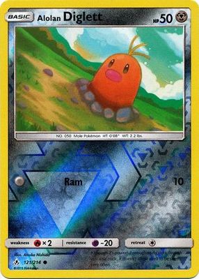 Alolan Diglett - 121/214 - Common Reverse Holo
Sun &amp; Moon: Unbroken Bonds Reverse Holo Singles
