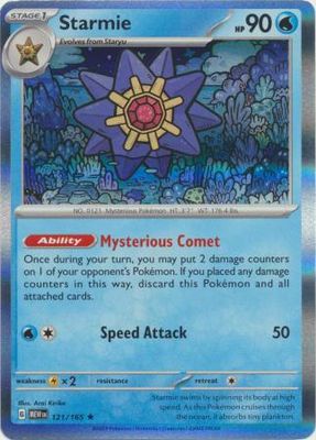 Starmie - 121/165 - Holo Rare Scarlet &amp; Violet 151 Singles (Español)