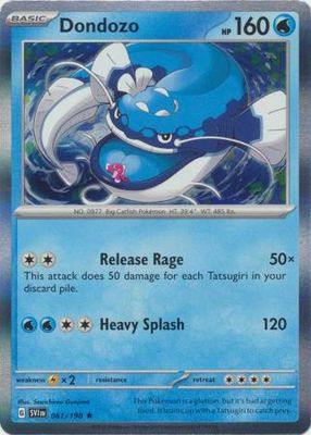Dondozo - 061/198 - Holo Rare Scarlet &amp; Violet (Base Set) Singles -League - (Español)