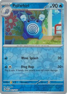Poliwhirl - 061/165 - Common Reverse Holo Scarlet &amp; Violet 151 Reverse Holo Singles