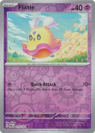 Flittle - 079/182 - Common Reverse Holo
Scarlet &amp; Violet: Paradox Rift Reverse Holo Singles(Español)