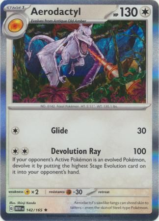 Aerodactyl - 142/165 - Holo Rare Scarlet &amp; Violet 151 Singles