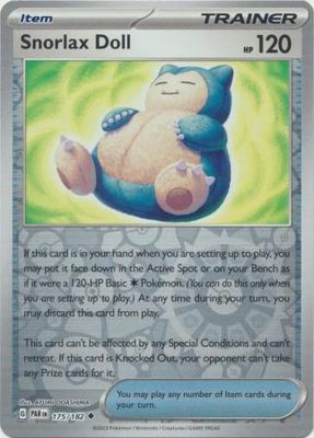 Snorlax Doll - 175/182 - Uncommon Reverse Holo
Scarlet &amp; Violet: Paradox Rift Reverse Holo Singles- (Español)