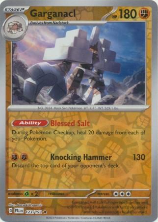 Garganacl - 123/193 - Holo Rare Reverse Holo
Scarlet &amp; Violet: Paldea Evolved Reverse Holo Singles