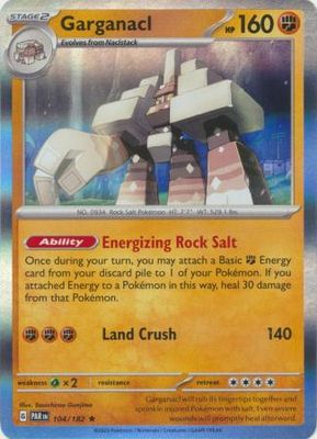 Garganacl - 104/182 - Holo Rare Scarlet &amp; Violet: Paradox Rift Singles- (Español)
