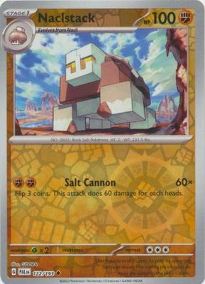 Naclstack - 122/193 - Uncommon Reverse Holo
Scarlet &amp; Violet: Paldea Evolved Reverse Holo Singles