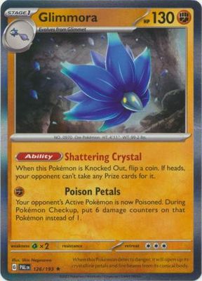 Glimmora - 126/193 - Holo Rare
Scarlet &amp; Violet: Paldea Evolved Singles
