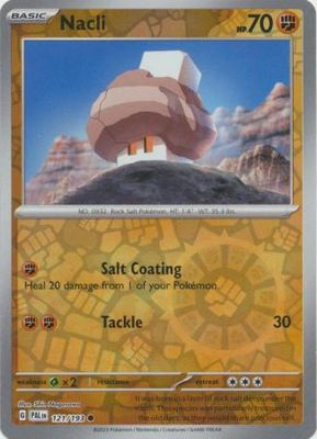 Nacli - 121/193 - Common Reverse Holo
Scarlet &amp; Violet: Paldea Evolved Reverse Holo Singles