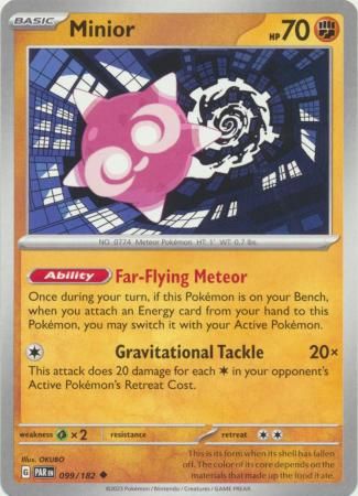 Minior - 099/182 - Uncommon Scarlet &amp; Violet: Paradox Rift Singles