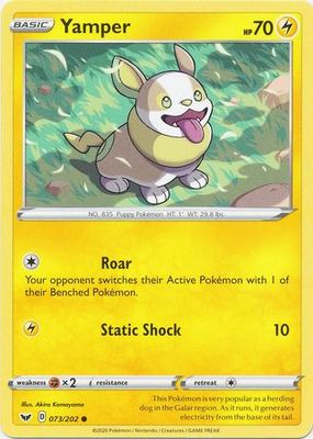 Yamper - 073/202 - Common Sword &amp; Shield (Base Set) Singles