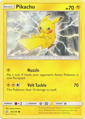 Pikachu - 66/236 - Common
Sun &amp; Moon: Cosmic Eclipse Singles