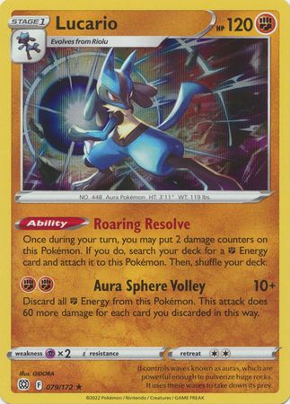 Lucario - 079/172 - Rare Theme Deck Exclusive Pokemon Theme Deck Exclusives