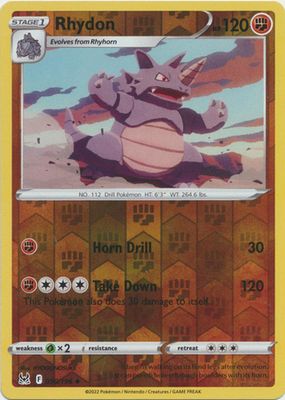 Rhydon - 090/196 - Uncommon Reverse Holo
Sword &amp; Shield: Lost Origin Reverse Holo Singles