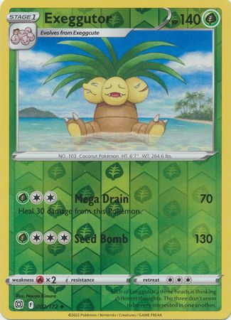 Exeggutor - 002/172 - Uncommon Reverse Holo
Sword &amp; Shield: Brilliant Stars Reverse Holo Singles