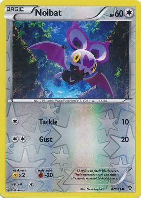 Noibat - 87/111 - Common Reverse Holo
XY: Furious Fists Reverse Holo Singles