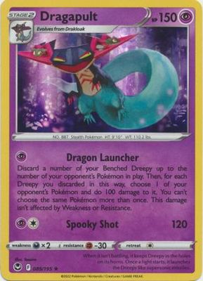 Dragapult - 089/195 - Holo Rare
Sword &amp; Shield: Silver Tempest Singles (Español)