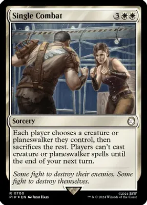 Single Combat (Foil) - Universes Beyond: Fallout (PIP)
Universes Beyond: Fallout
