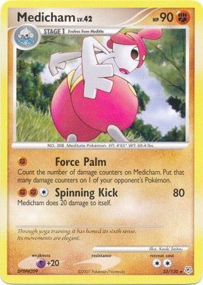 Medicham - 32/130 - Rare
Diamond &amp; Pearl (Base Set) Singles