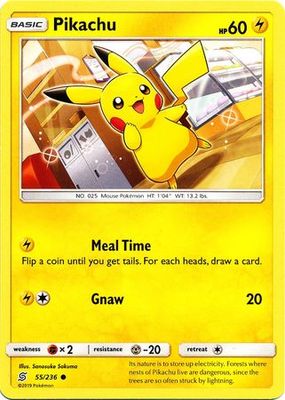 Pikachu - 55/236 - Common Sun &amp; Moon: Unified Minds Singles