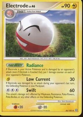 Electrode - 36/100 - Uncommon
Diamond &amp; Pearl: Stormfront Singles